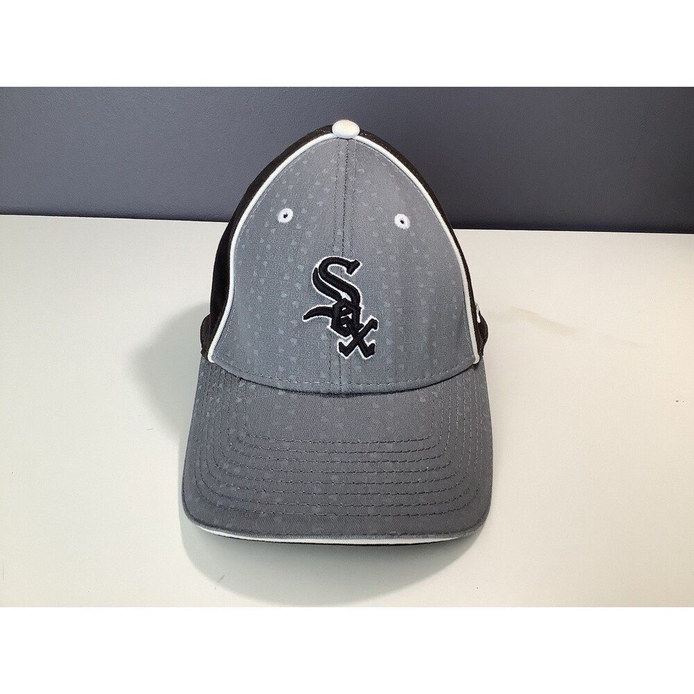 New Era Chicago White Sox Child Baseball Cap Hat S/M Black Gray  White Piping